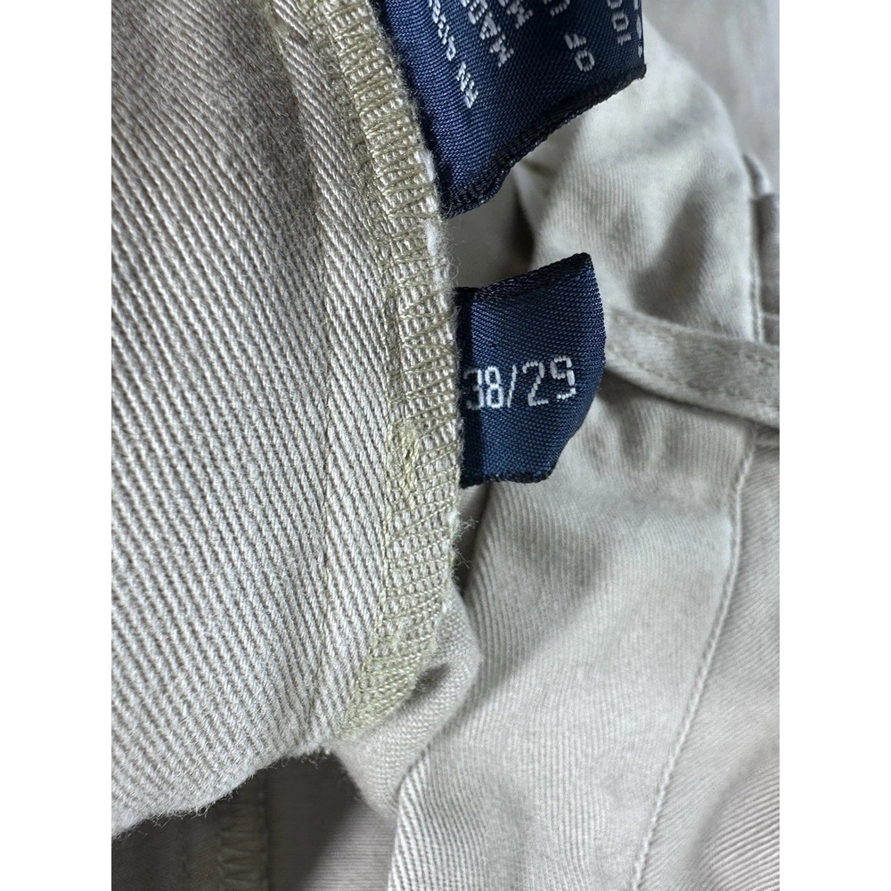 Polo Ralph Lauren Andrew Pant Mens 38x29 Tan Khaki Classic Chino Pleated Cotton - Picture 7 of 10